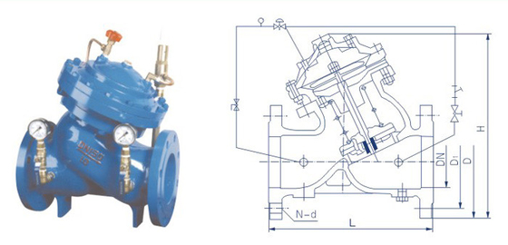 Industrial High Pressure Reducing Valves For Water Distribution Pipes